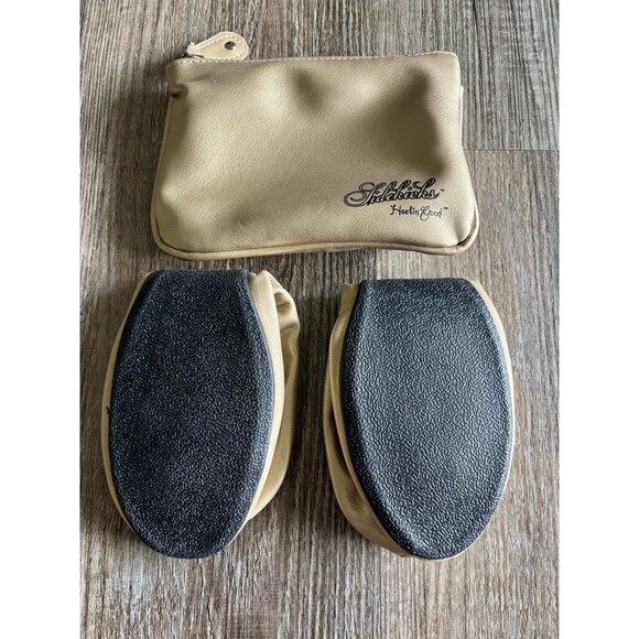 Sidekicks Gold Foldable Ballerina Flats & Travel Clutch Bag Women’s Size XL - Picture 1 of 5